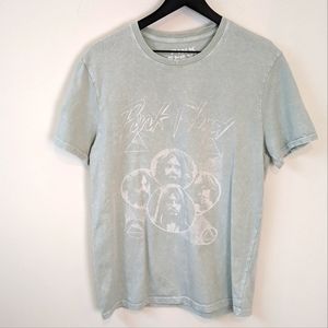 Lucky Brand Faded Wash Pink Floyd Graphic Band Short Sleeve T Shirt